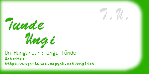 tunde ungi business card